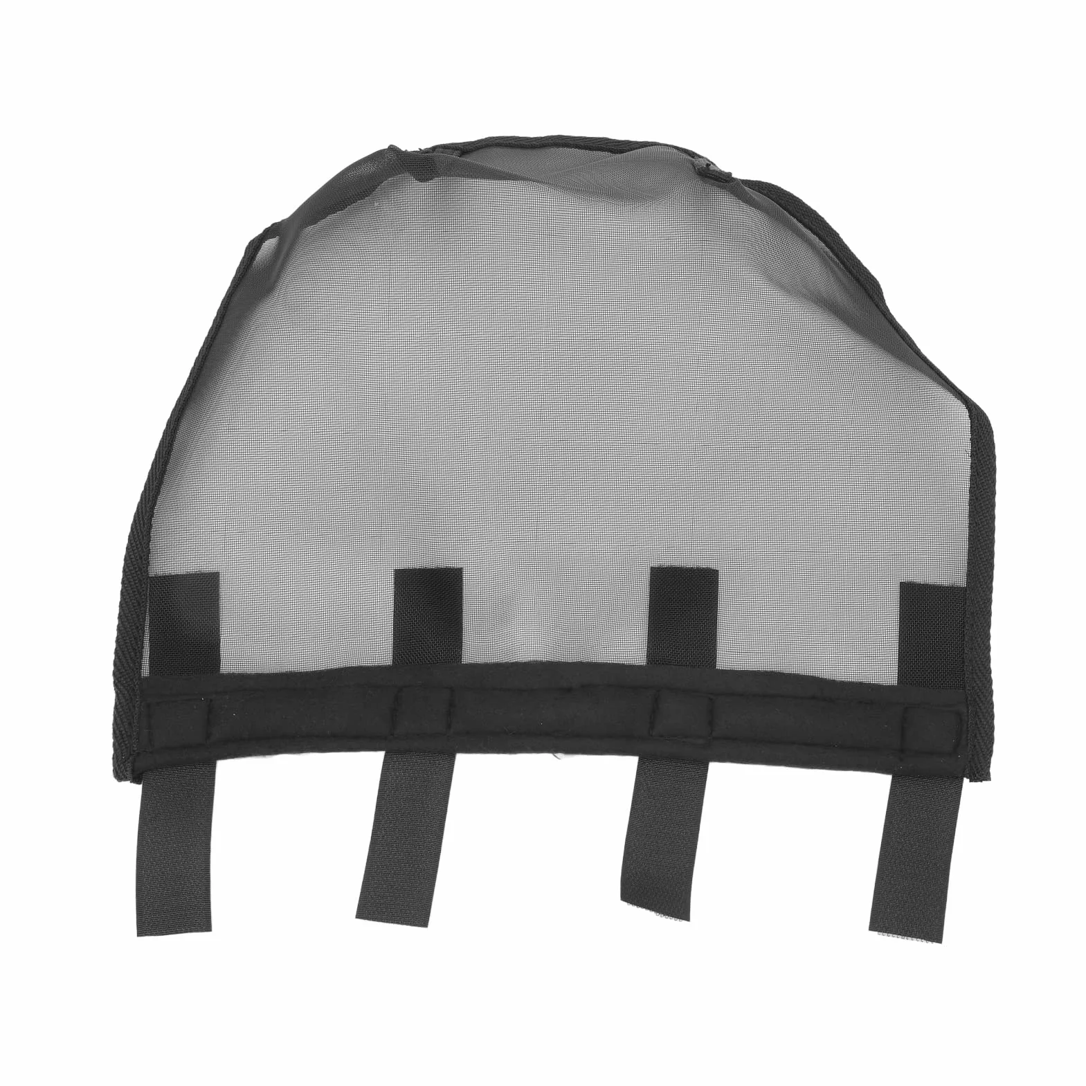 Masque à Mailles Fines Respirant pour Chevaux - Filtre Nasal Anti-Allergies avec Renfort Noir, Taille L