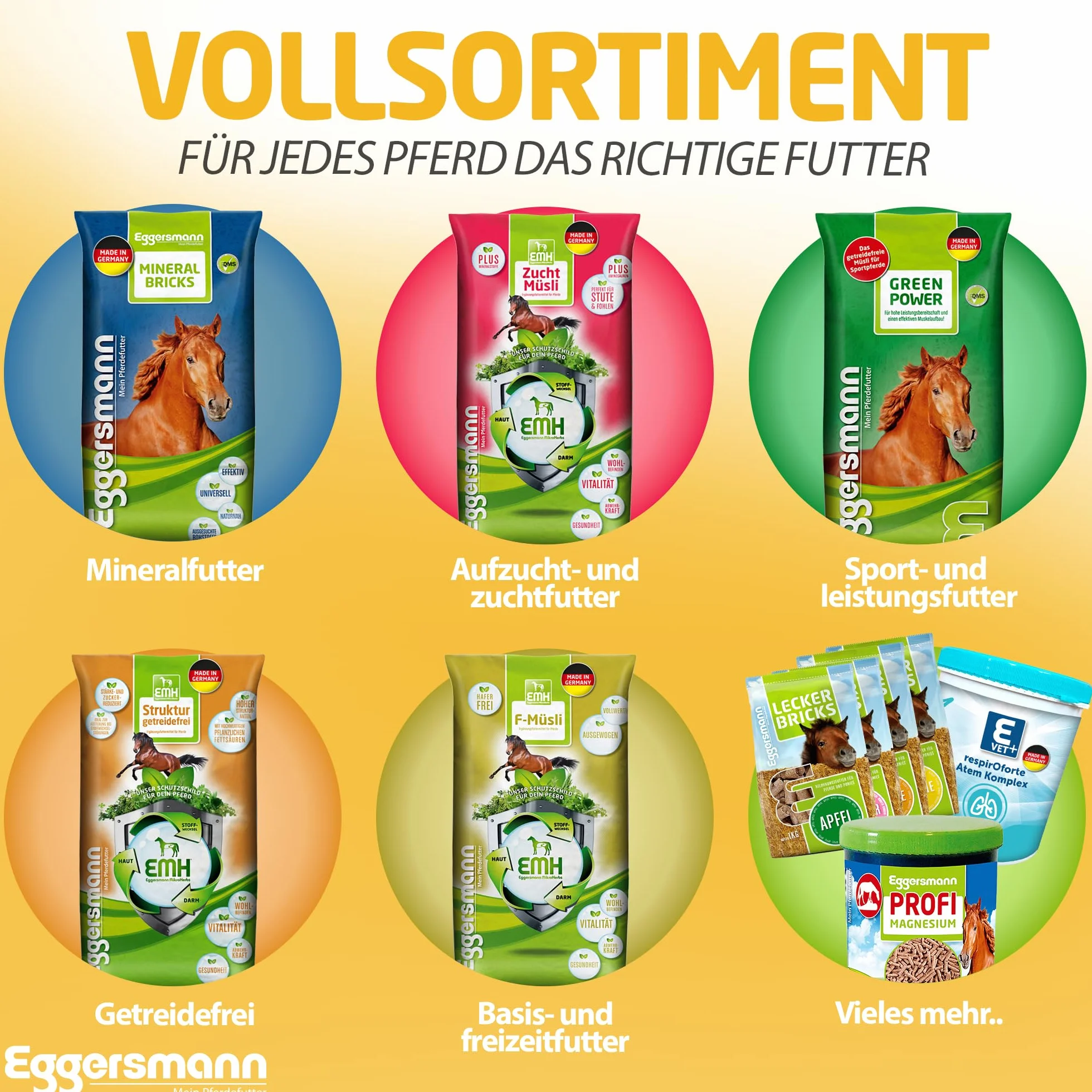 Eggersmann Mein Pferdefutter EMH Mash 15 kg Complément Alimentaire Chevaux Digestion Acides Gras