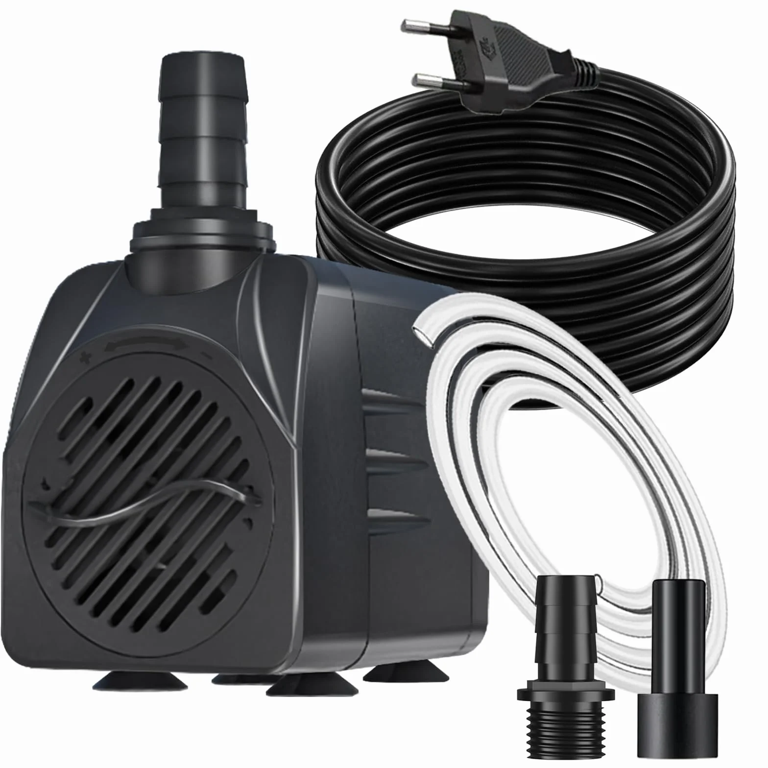 Pompe à Eau Submersible 10W 600L/H Aquarium Câble 3m Ultra Silencieuse Noir