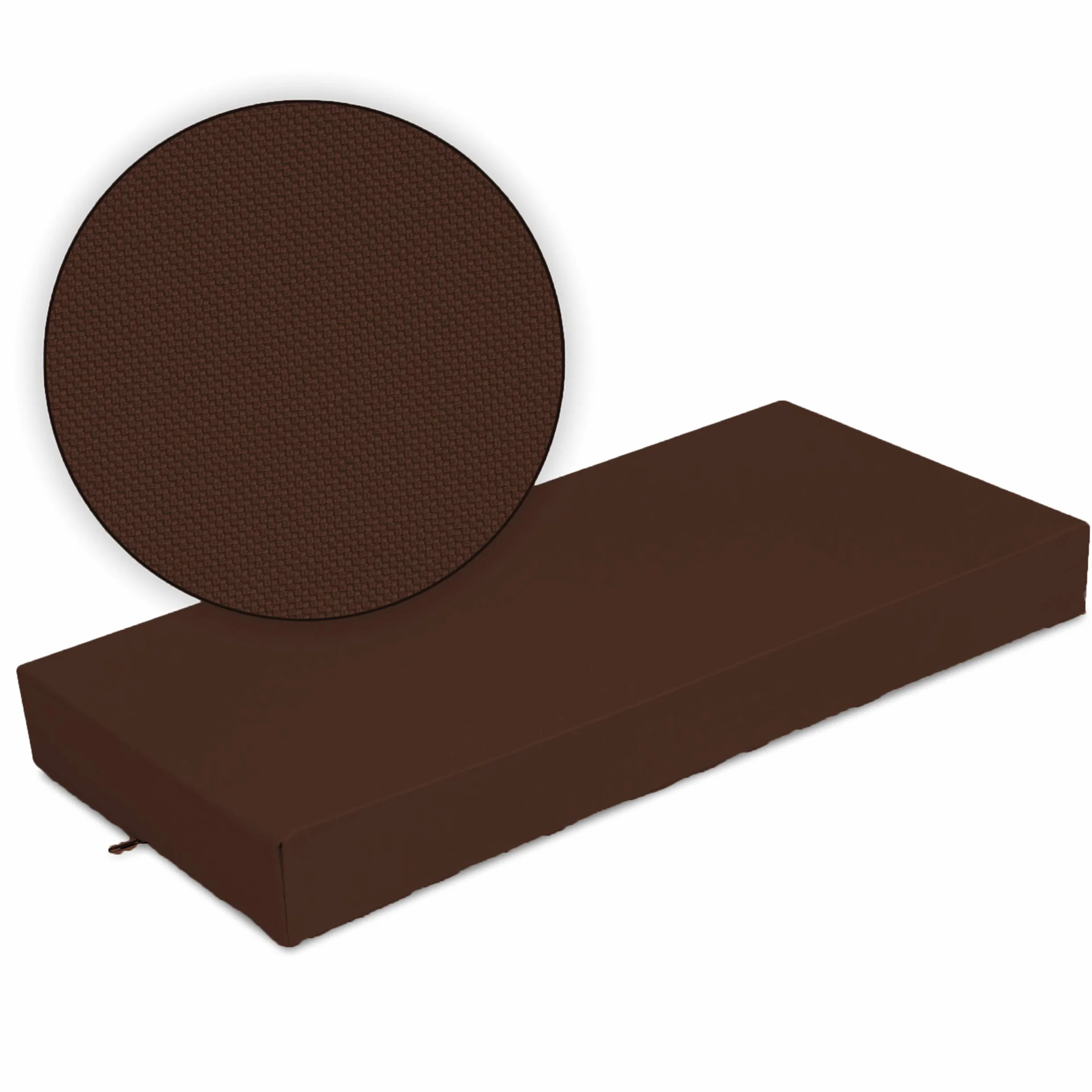 SuperKissen24. Tapis pour Chien Coussin Chien Dehoussable Coussin pour Chien Petit Moyen et Grand - Matelas Chien Lavable et Imperméable - 80x40 cm - Marron