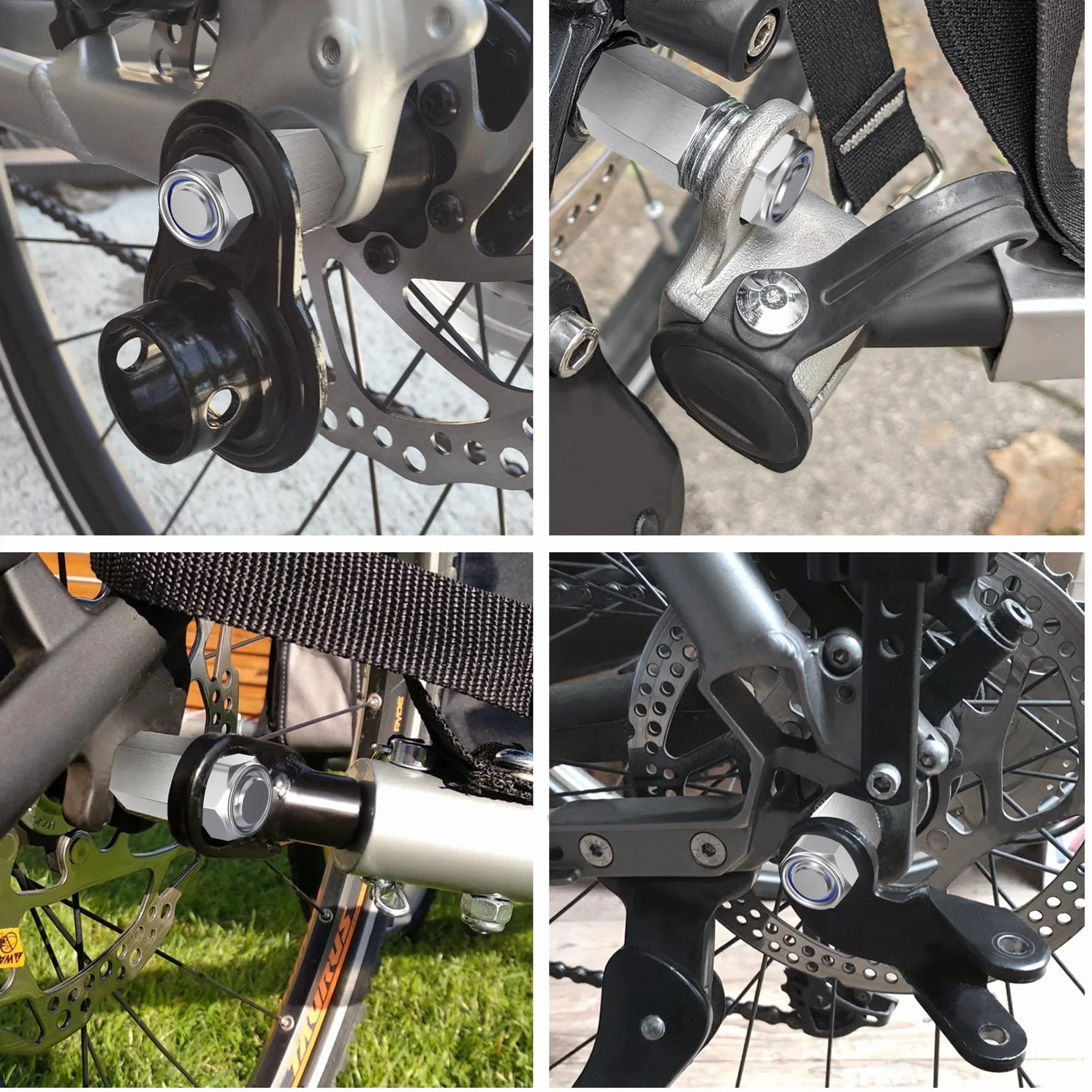 Adaptateur d'essieu de vélo universel M10 x 1,0 axe Plein 3/8" x 26 Serrage Rapide M5