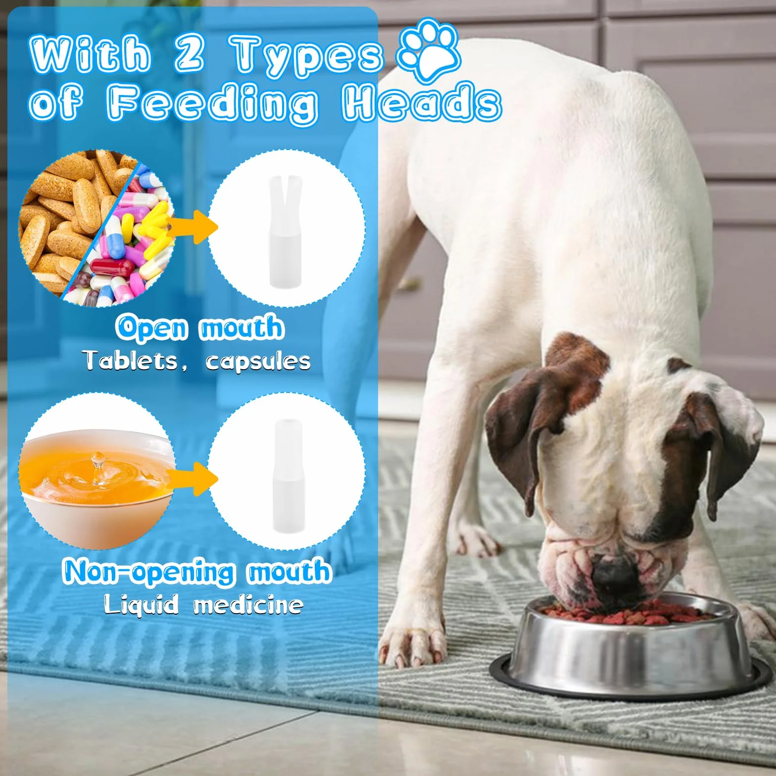 Lance Pilule Chat 5 Pièces, Pet Pill Dispenser, Distributeur de Médicaments avec Bouchon Silicone Alimentaire pour Chats, Petits Chiens et Lapins