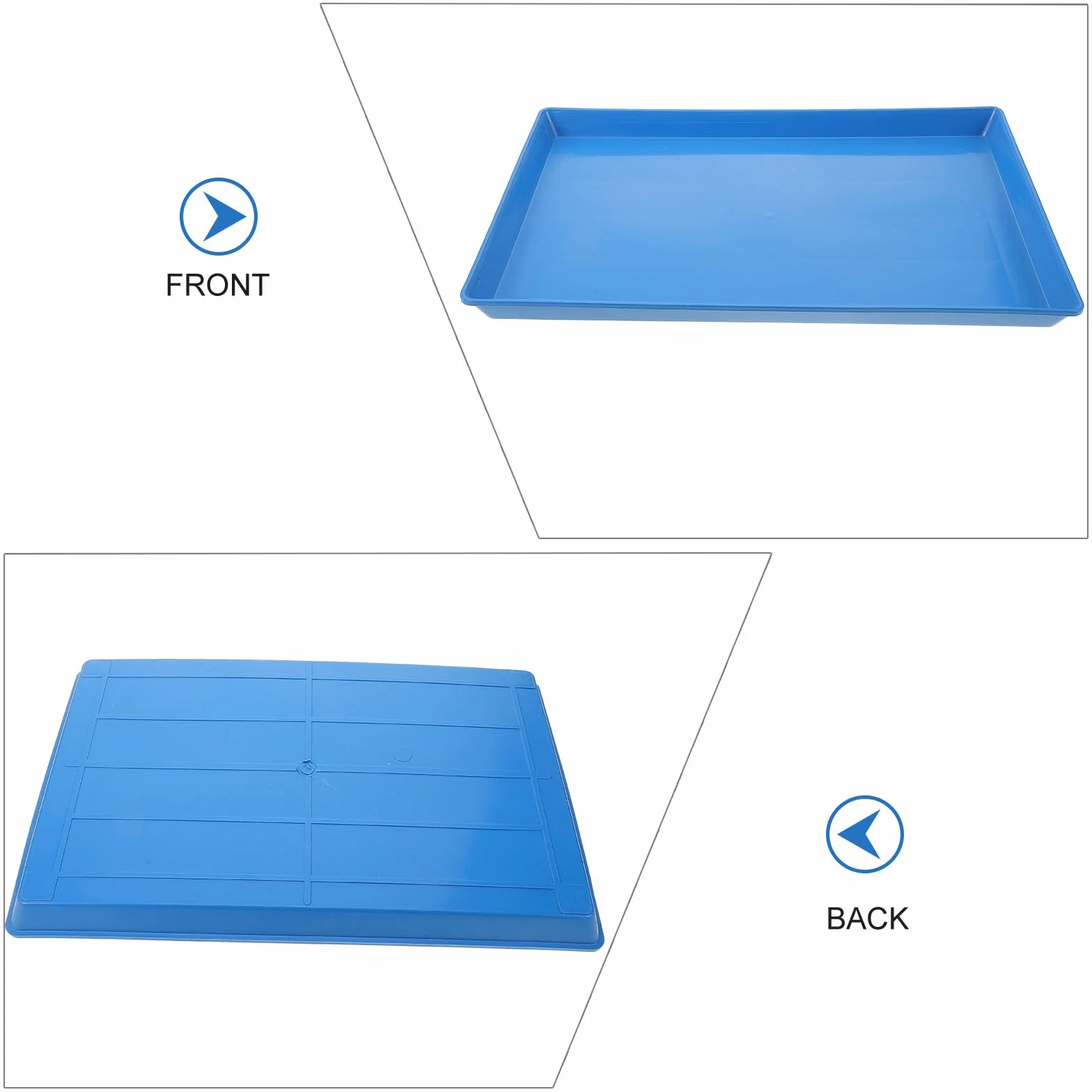 Plateau en Plastique Épais pour Cage d'animal, Bac à Déjections pour Chien et Lapin, Facile à Remplacer, Adapté pour Cage d'animaux Domestiques Bleu