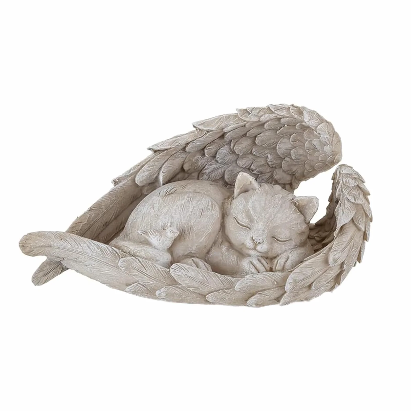 Statue Pierre Commémorative pour Animaux 11x8.5 cm Résine Décoration Jardin Extérieur pour Honorer Animal Chéri (Chat)