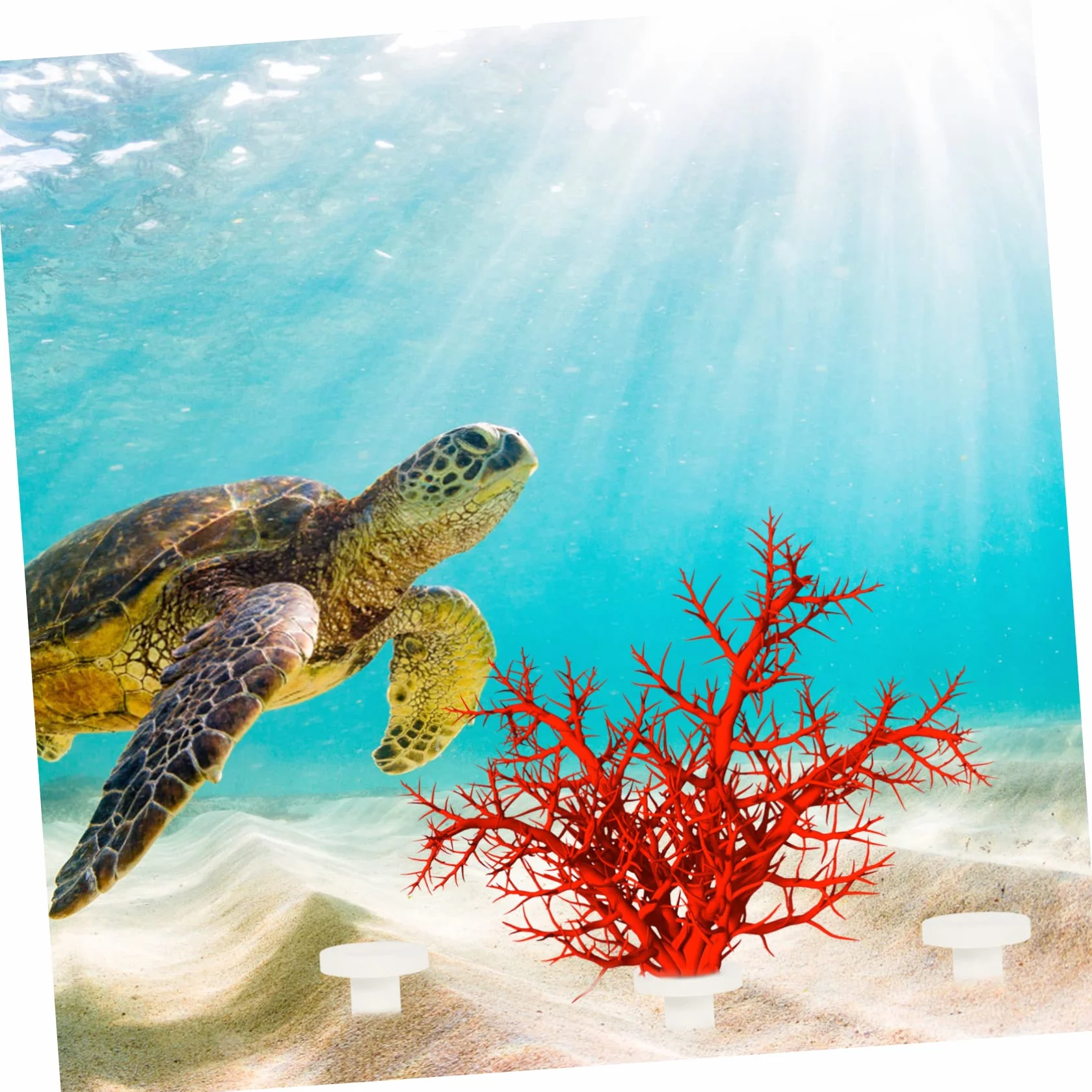 Yardwe Support Construction Céramique 20pcs pour Aquarium Corail