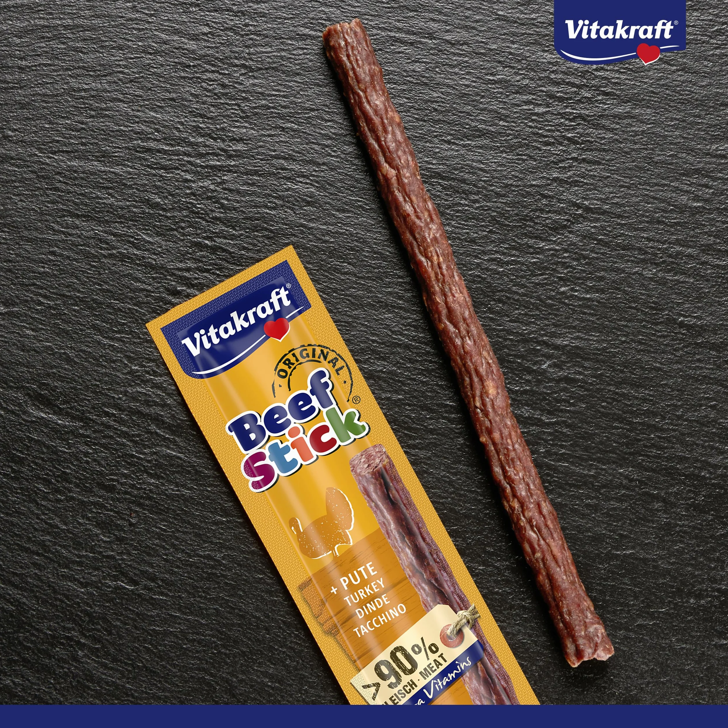 VITAKRAFT Beef Stick Friandise pour Chien Stick De Viande À La Dinde sans Sucres Ajoutés 1X 12G