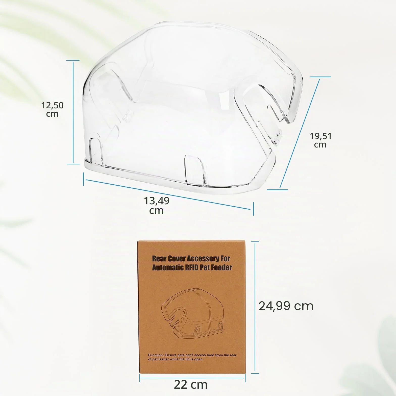 Couvercle Arrière pour Distributeur de Nourriture à Puce électronique, Compatible avec Pendentif RFID
