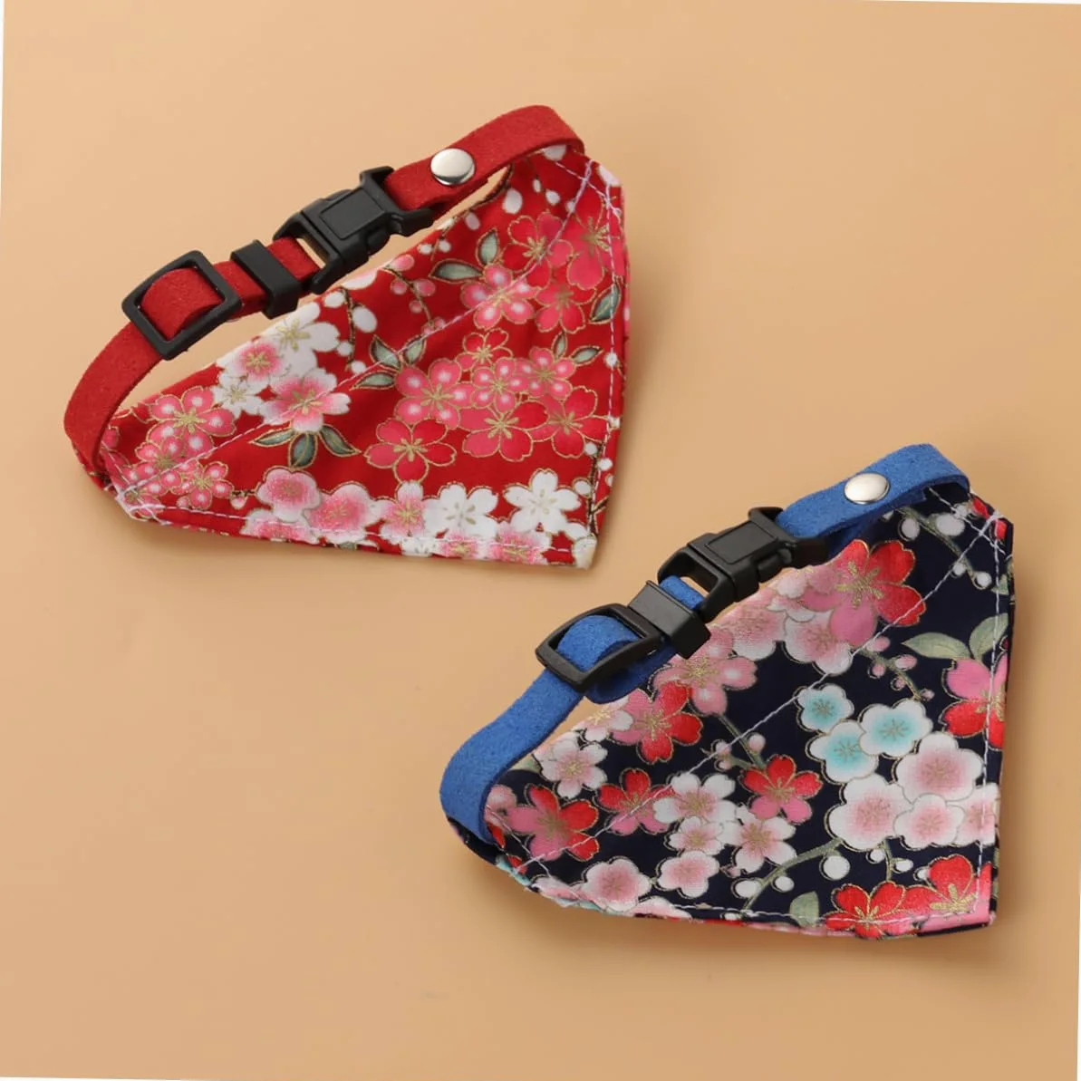 Kisangel 6pièces Collier Bandana pour Chien De Motif Floral Élégant Accessoires Animaliers Réglables Et Confortables