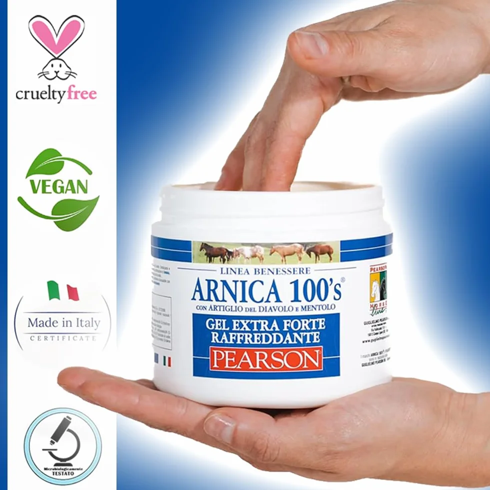 ARNICA 100'S Arnica Gel Rafraîchissant Extra Fort Pearson 500ml Crème à l'Arnica Gel Fort Griffe du Diable et Menthol Pommade Défatigante Relaxante