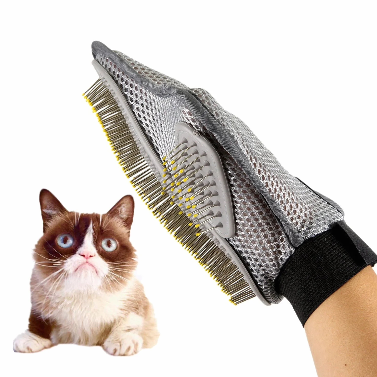 AntEuro Pet Grooming Gant Pinceau pour Chiens et Chats Hair Remove Brosse pour Le Bain