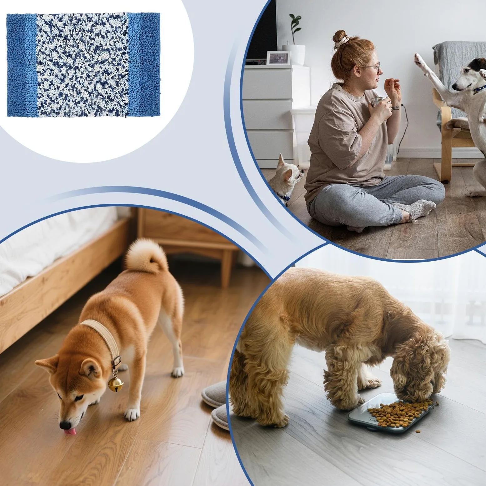 Tapis de fouille pour chien Jouet distributeur enrichissement pour chien | Tapis Puzzle Snuffle À Alimentation Lente Pour Chiot Accessoire chien toutes tailles
