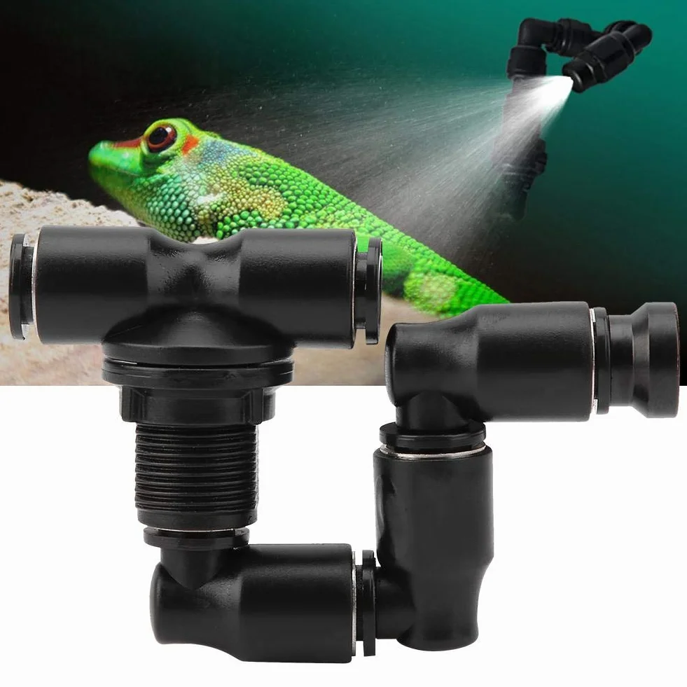 Buse de Terrarium Reptiles Fogger Mist Sprinkler 360° Réglable, Arroseur de Brouillard Mini Pulvérisation