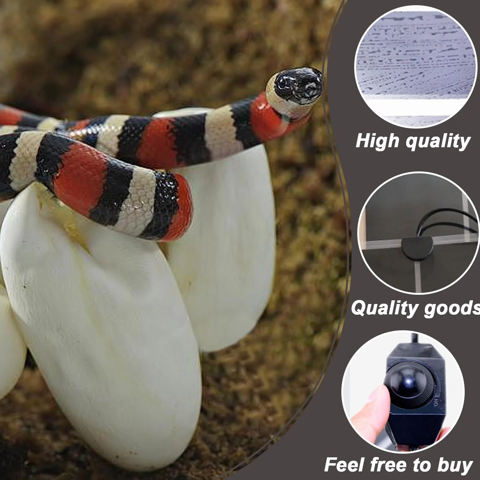 Lot de 2 tapis chauffants pour terrarium réglable température reptiles serpents lézards geckos