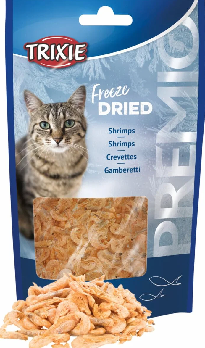 Trixie Crevettes Lyophilisées 6 x 25 g Snack pour Chats 100% Viande