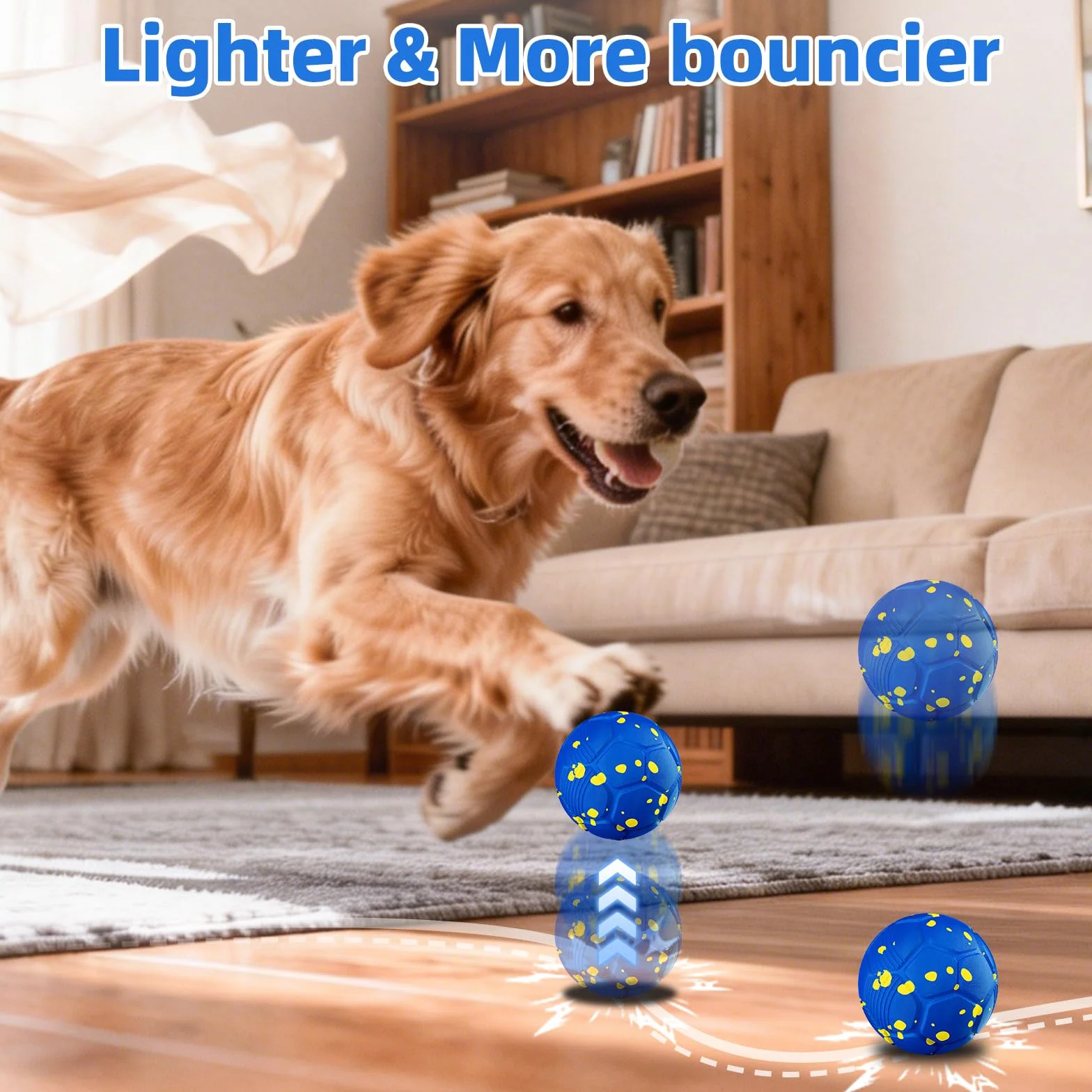 Jouet Chien Interactif, Balle Rebondissante pour Grands Chiens