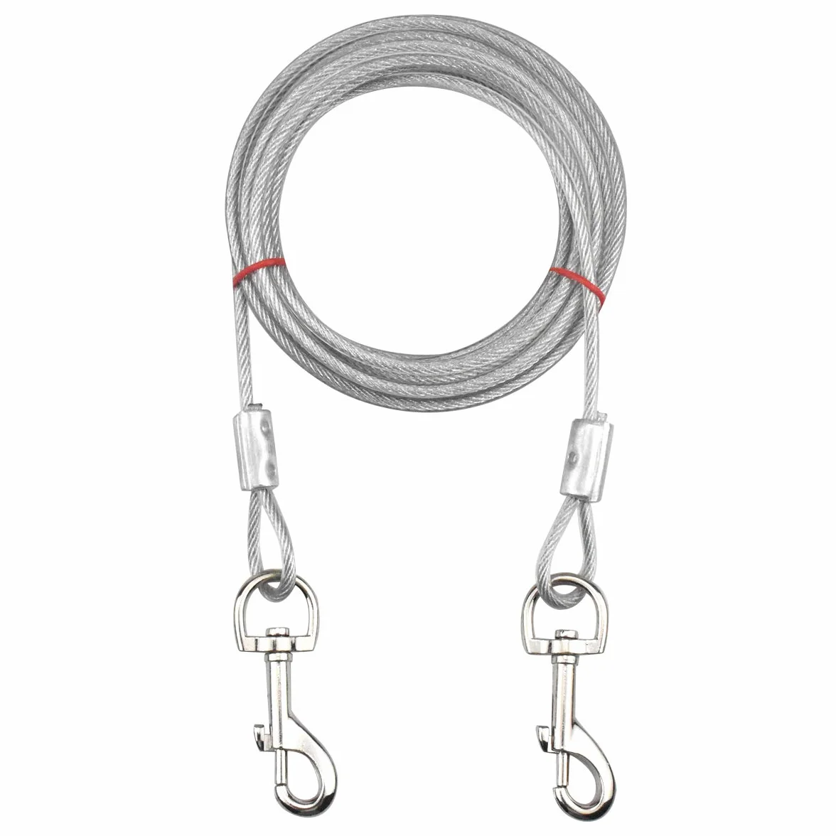 Câble d'attache pour Chiens jusqu'à 80 kg, Animaux de Compagnie Plomb, Blanc 5M