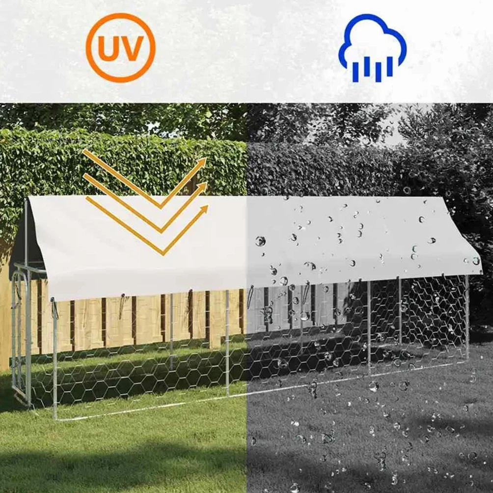 vidaXL Chenil Extérieur avec Toit pour Chiens 400x100x150 cm Cage Niche