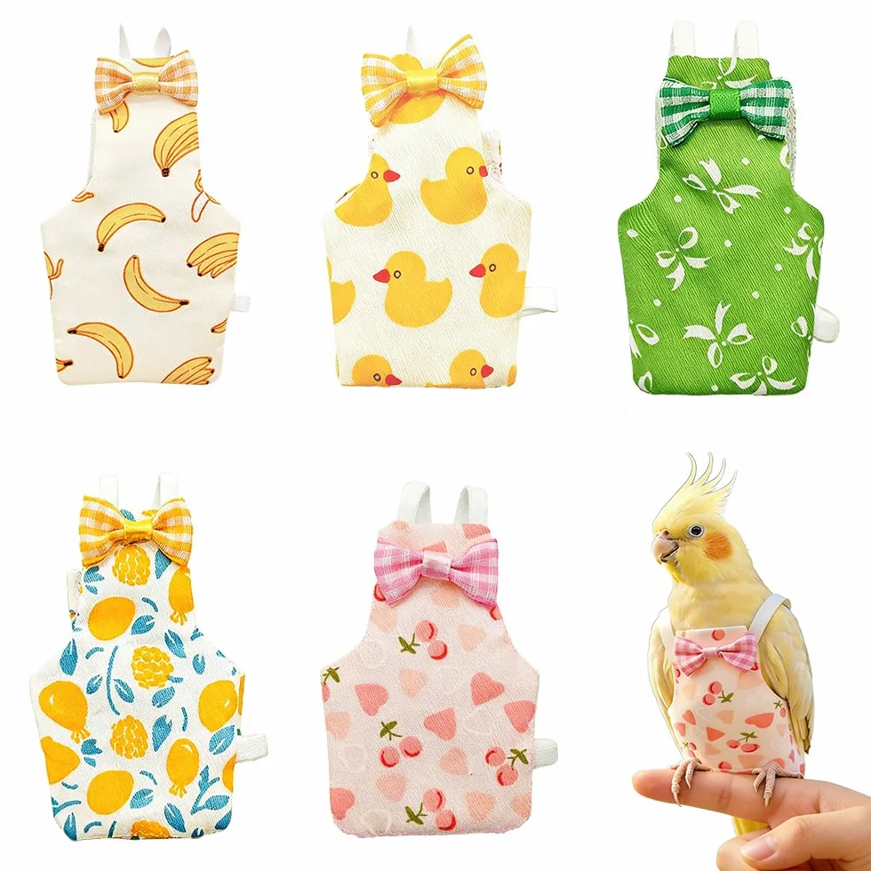 Lot de 5 Couches Réutilisables pour Perroquets, Culotte d'Entraînement pour Oiseaux de Compagnie