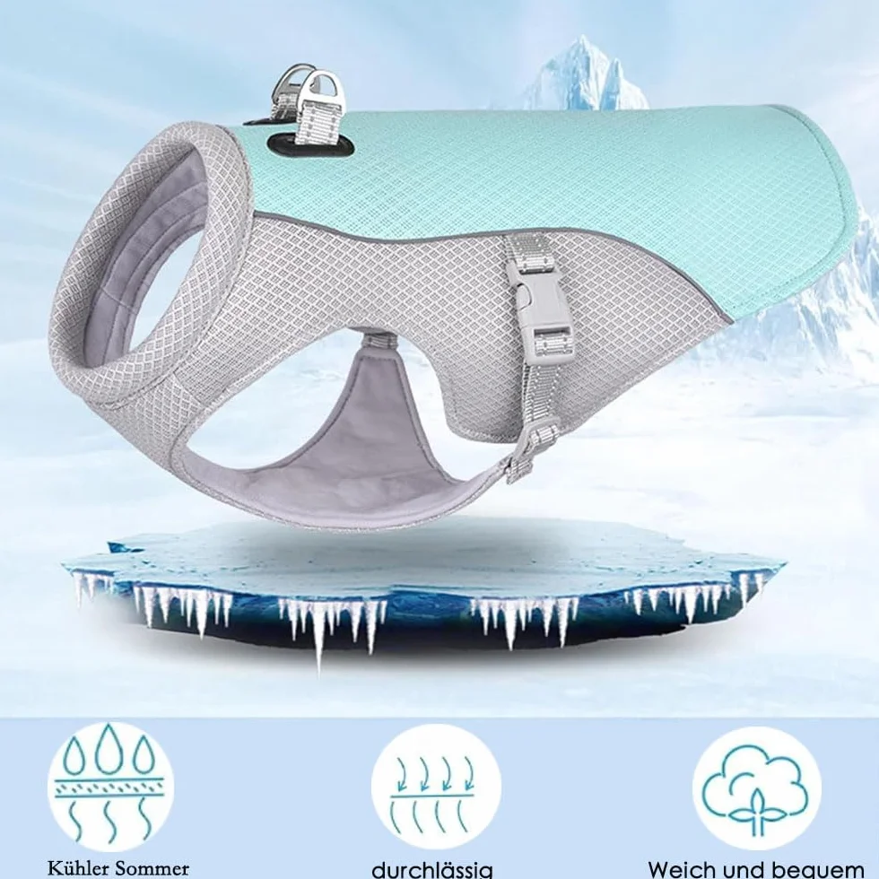 Gilet de refroidissement pour chiens Voarge, léger, respirant, réfléchissant, protection UV, taille S