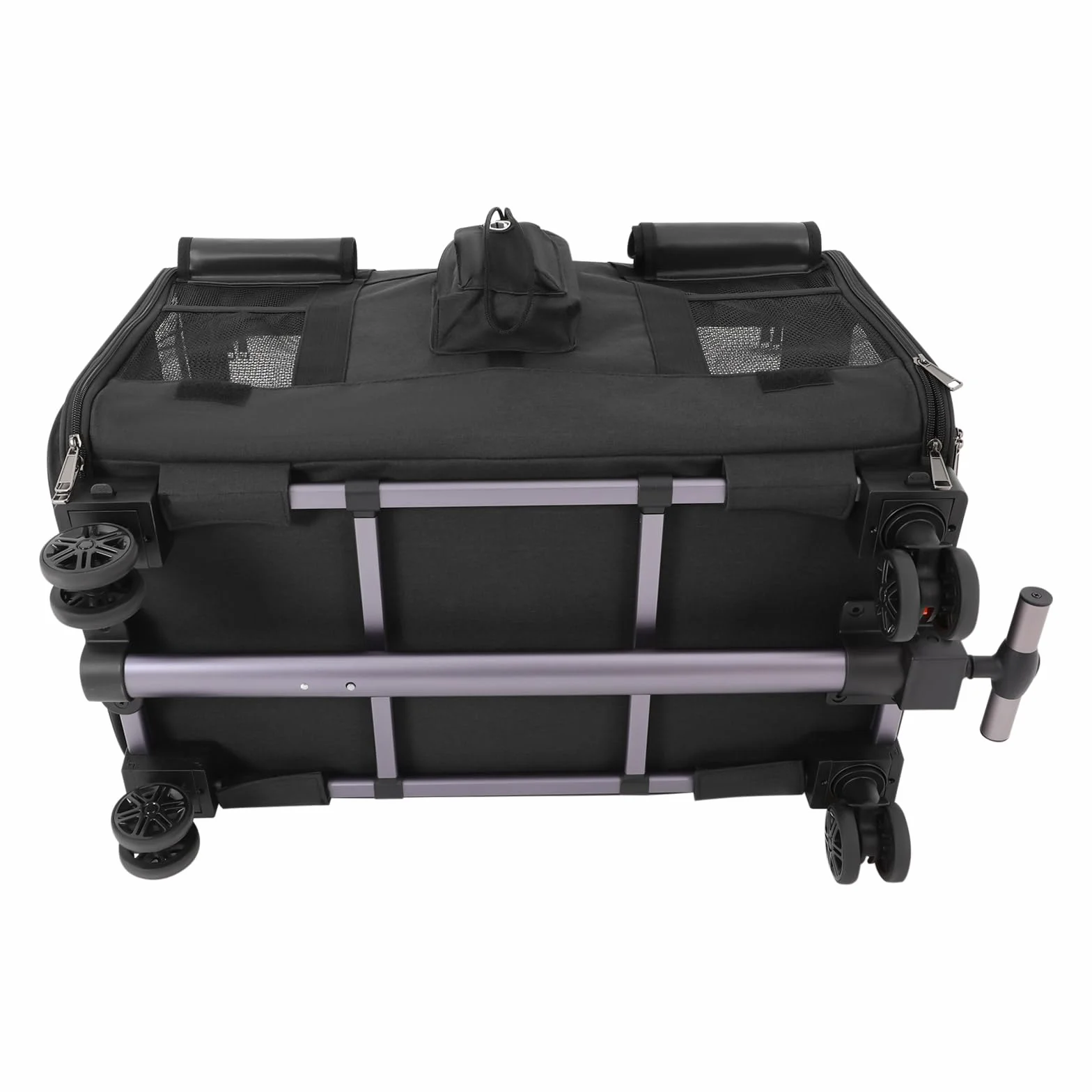 Sac de transport pour chat avec roulettes pliable 17,5 kg noir