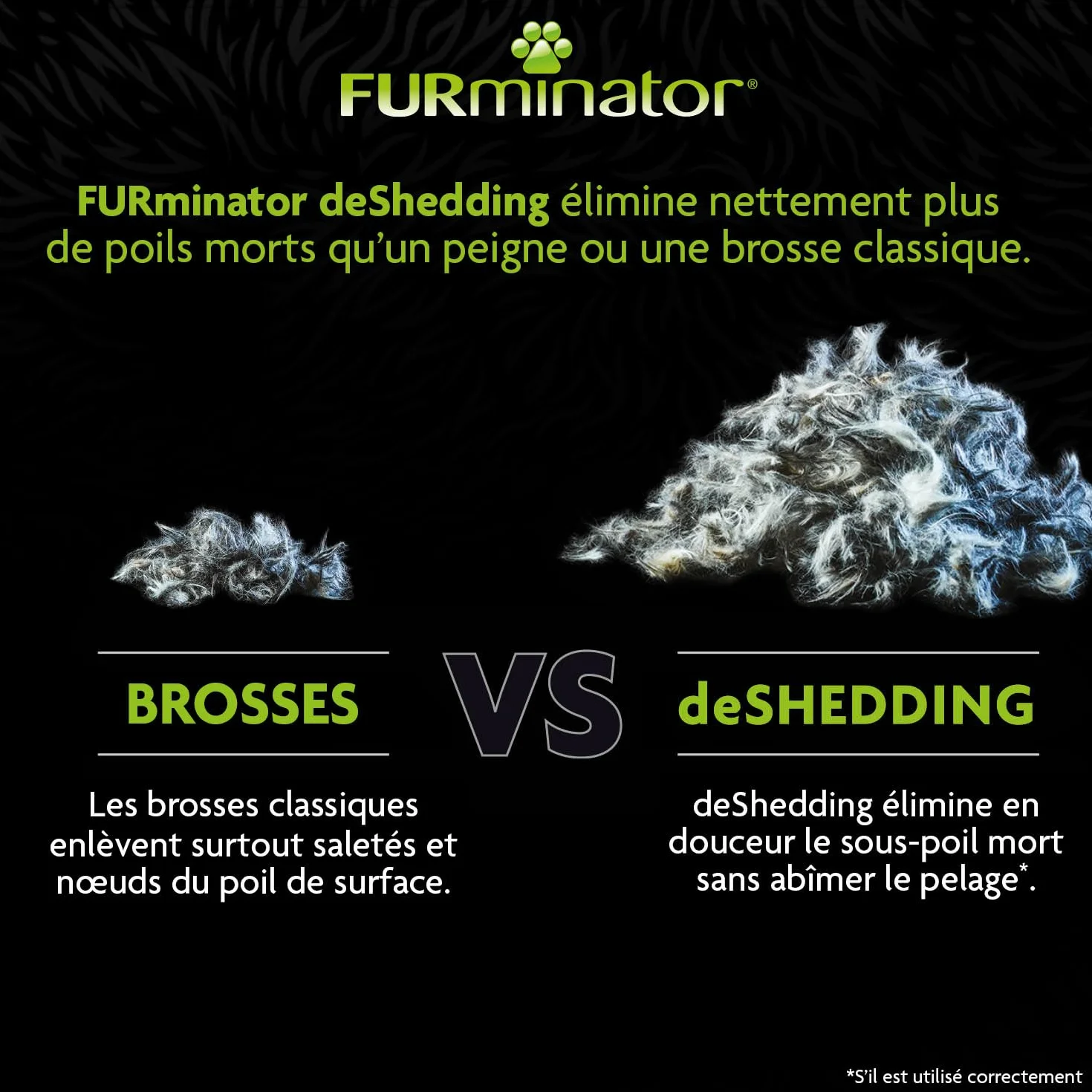FURMINATOR Brosse anti-mue pour Chat à Poils Courts M/L - Outil de Toilettage - Élimine 90% des poils morts