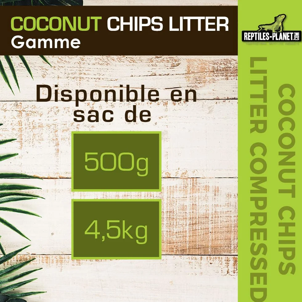 Reptiles Planet Coconut Chips Litter Substrat de Coco pour Terrarium 4,5 kg