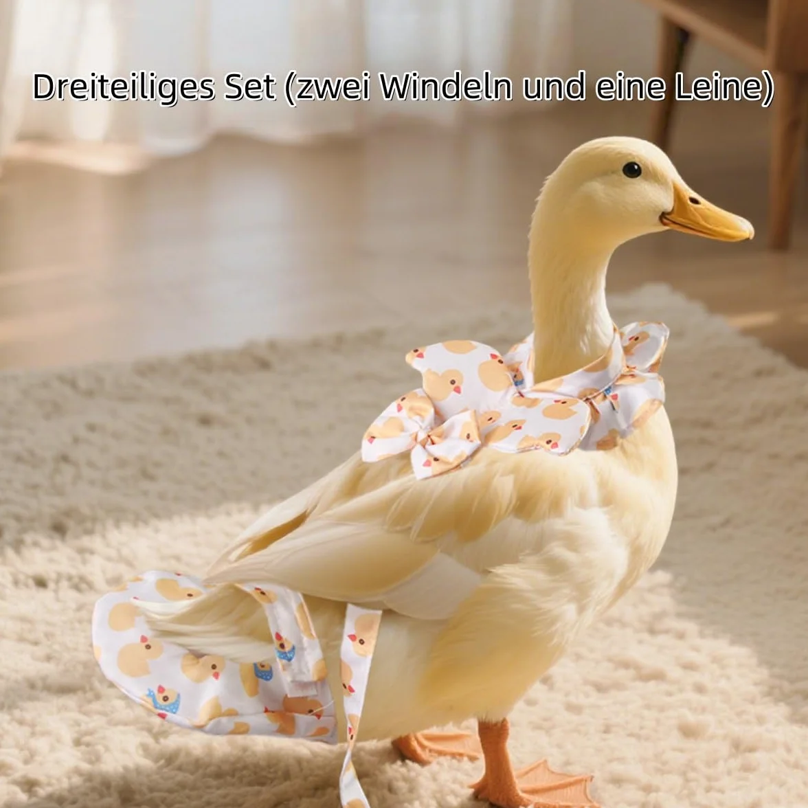 Lot de 3 couches lavables pour volaille avec laisse, coton, solution hygiénique pour poules, canards, oies