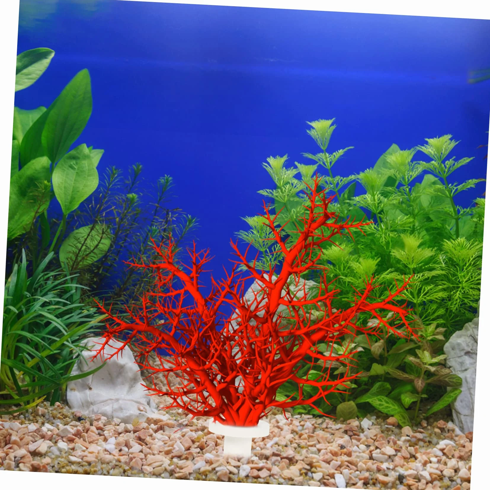 Yardwe Support Construction Céramique 20pcs pour Aquarium Corail