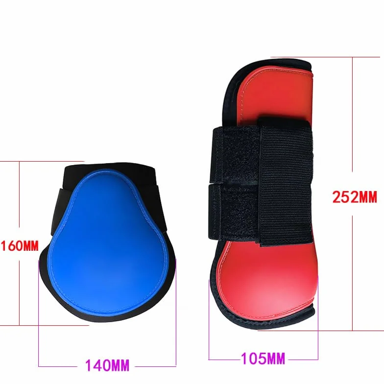 Guêtres pour cheval Lot de 4 coque rigide fermeture Velcro polyuréthane Taille L Noir