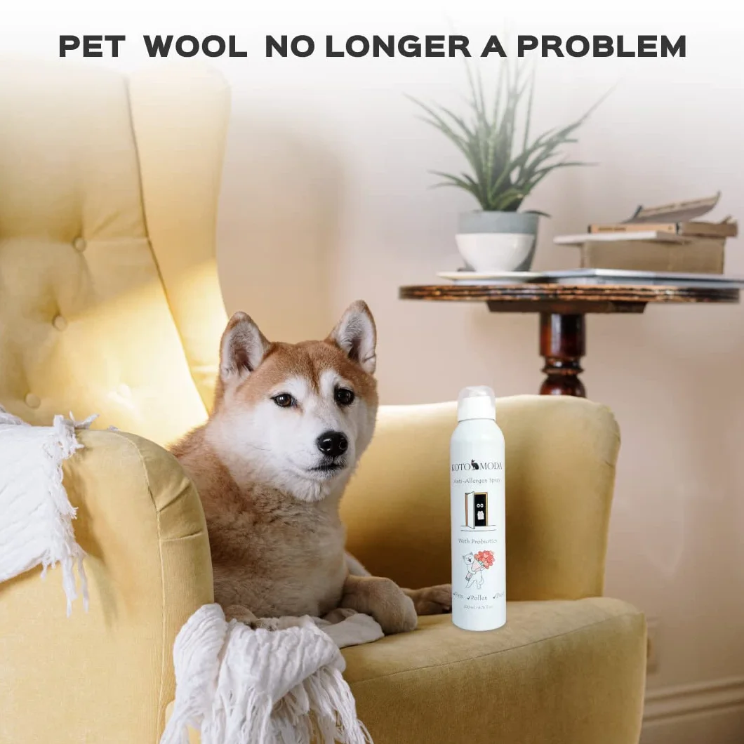 Spray Probiotique Anti-Allergie pour Chats 200 ML Neutralise Fel d 1 Tapis Canapés Linge