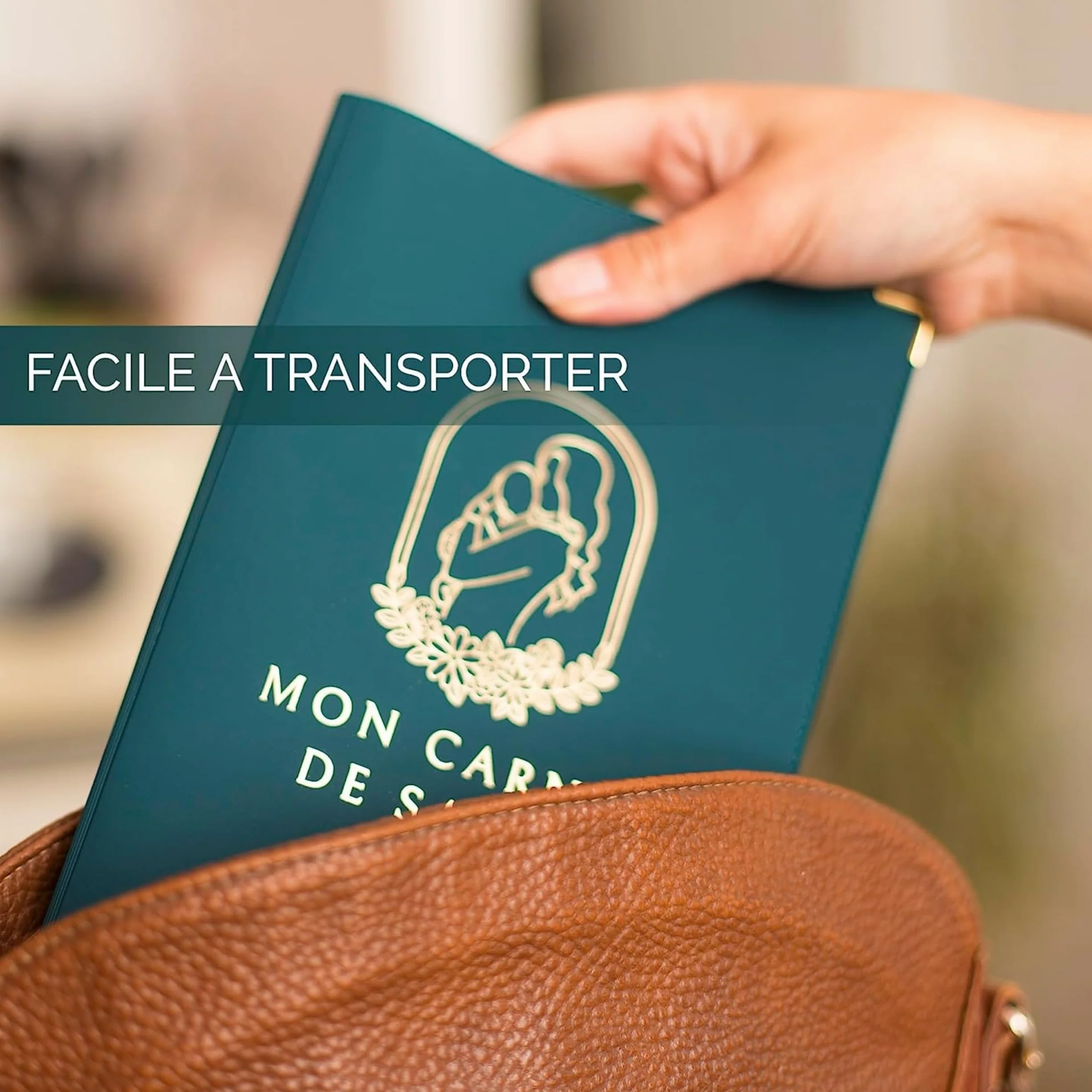 Protège Carnet de Santé Bébé PVC avec Double Poche pour Ordonnance - Fille ou Garçon