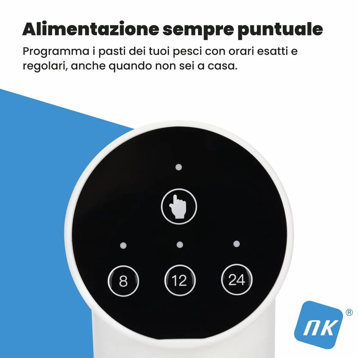 Automatyczny podajnik karmy dla ryb 200 ml LCD programowalny 8h/12h/24h obrotowy 360°