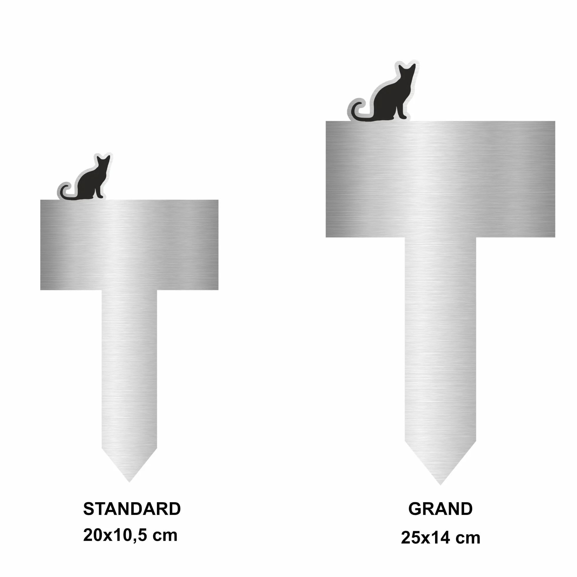Piquet Funéraire Commémoratif Personnalisé pour Animaux - Plaque Funéraire avec Texte Personnalisable (Coeur)