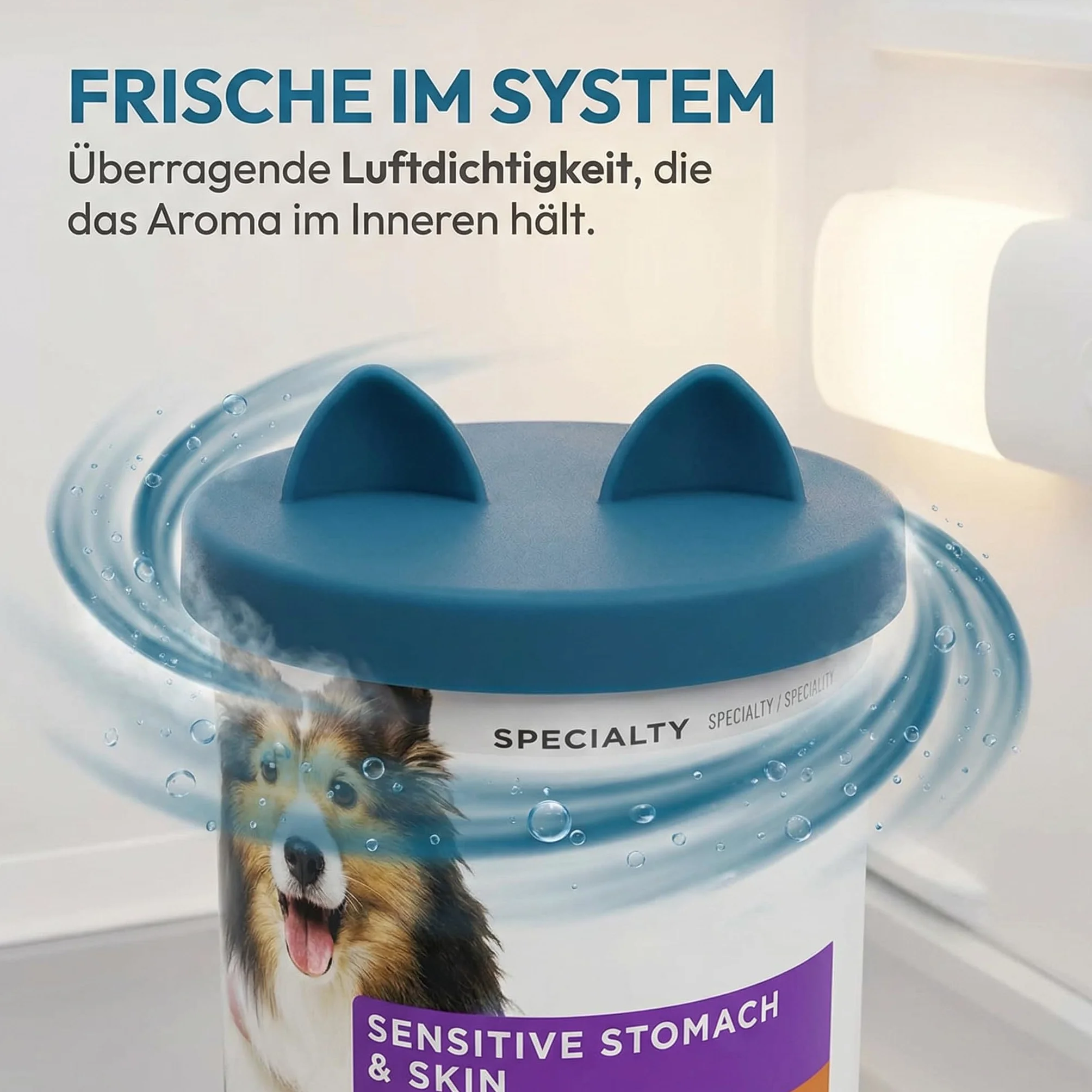 Couvercles de Boîte Universels en Silicone pour Nourriture pour Chat, Bleu Foncé, Passent au Lave-Vaisselle