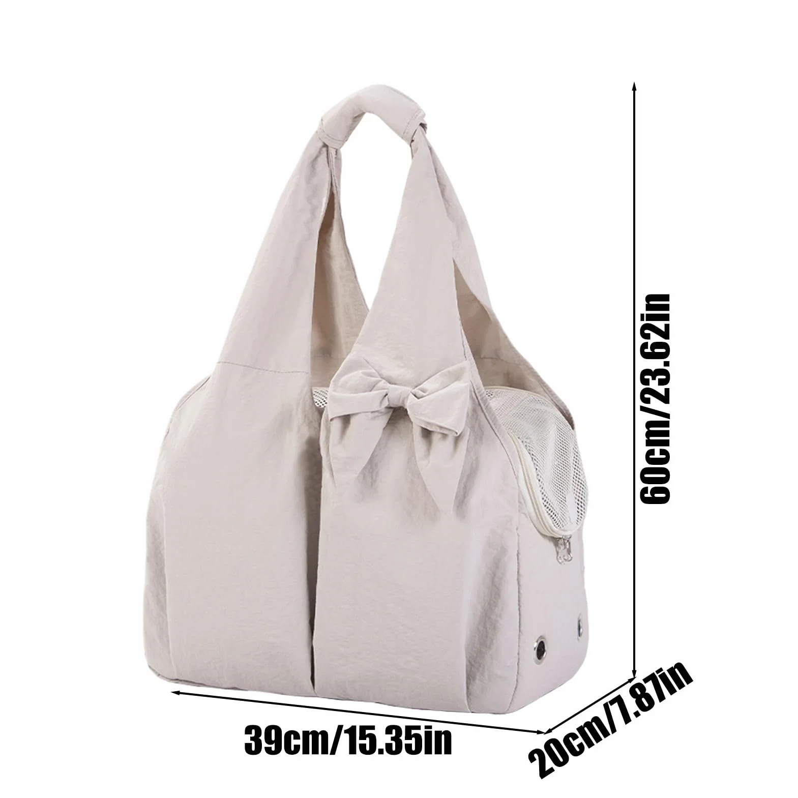 Sac de Transport pour Petit Chien avec Fenêtre et Poches Latérales - Randonnée, Vélo, Voyage