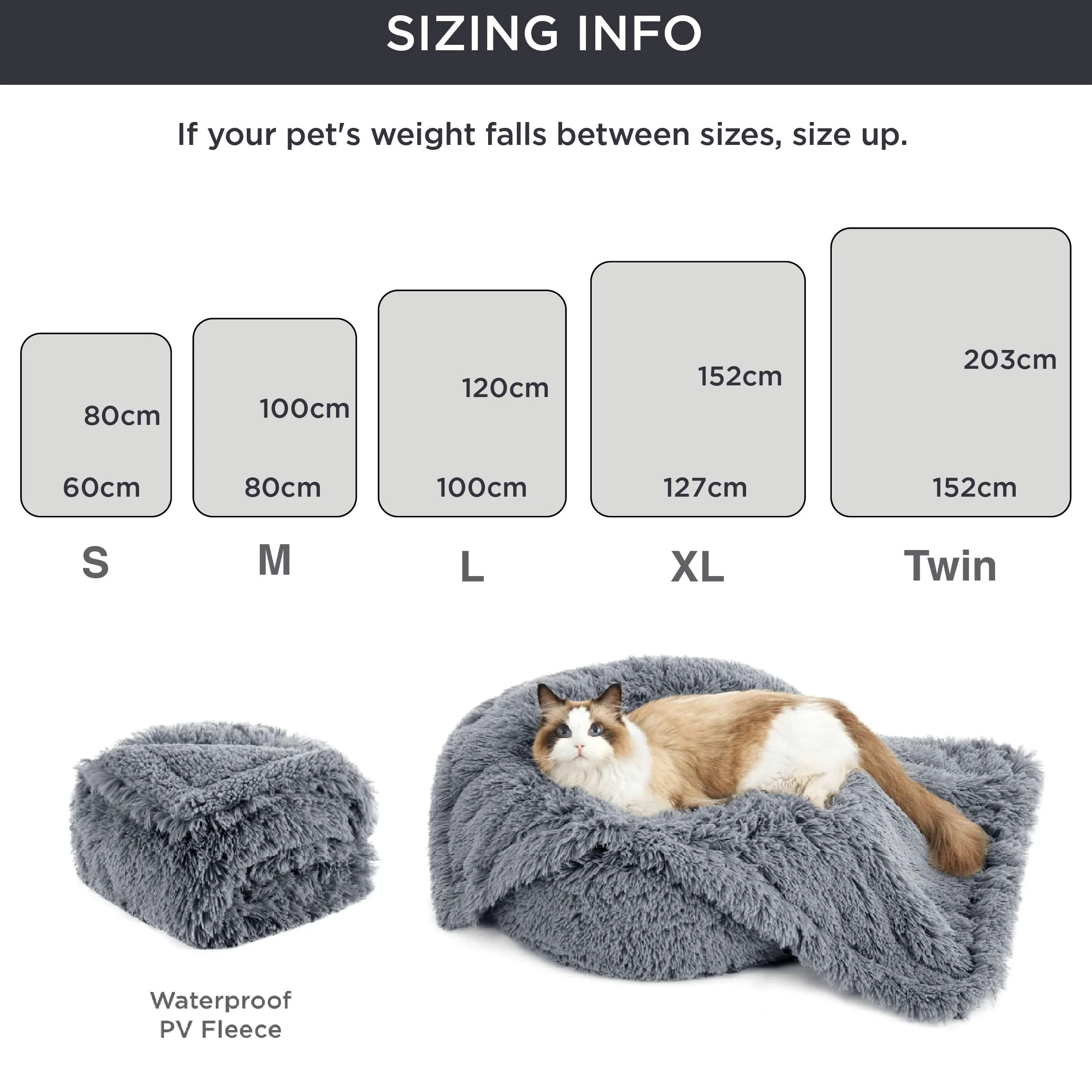 Bedsure Couverture imperméable pour Chien de Grande Taille - 152 x 203 cm Couverture en Peluche Lavable pour Chien, Couverture pour Animal de Compagnie Moelleuse et Douce, Gris