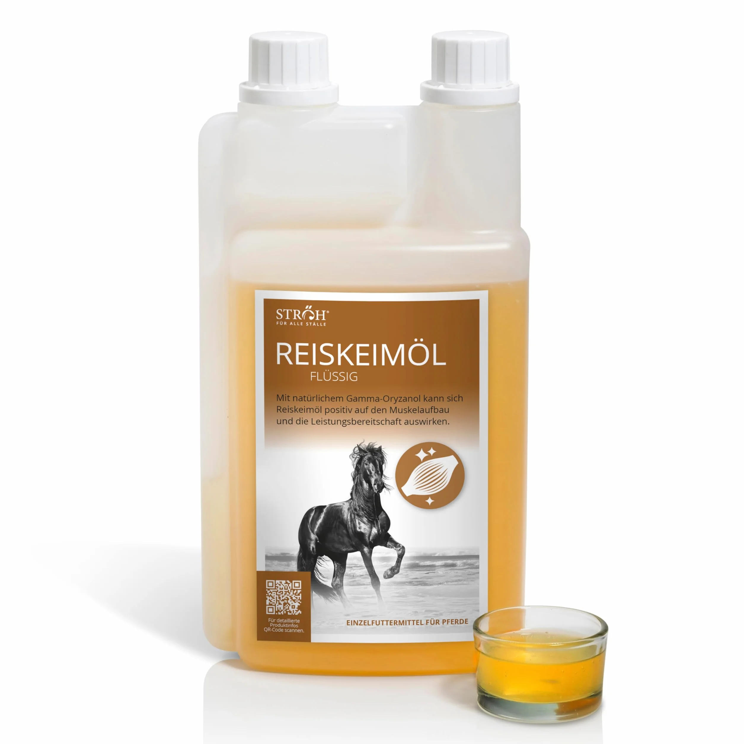 STRÖH Ecom Reiskeimöl 1L Flasche 100% Reiskeimöl Ohne Zusätze