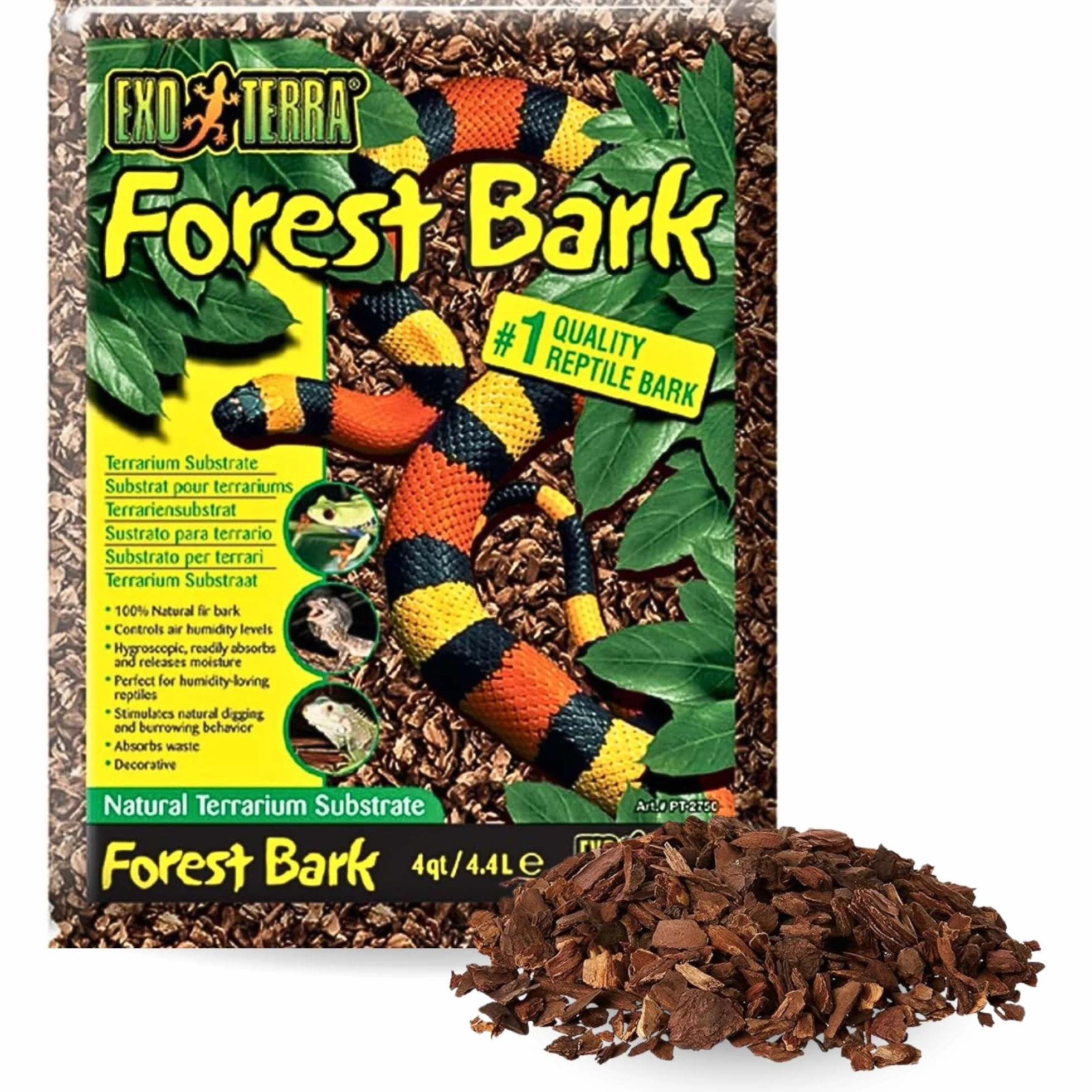 Exoterra Forest Bark Substrats pour Reptile Amphibien 4,4 L