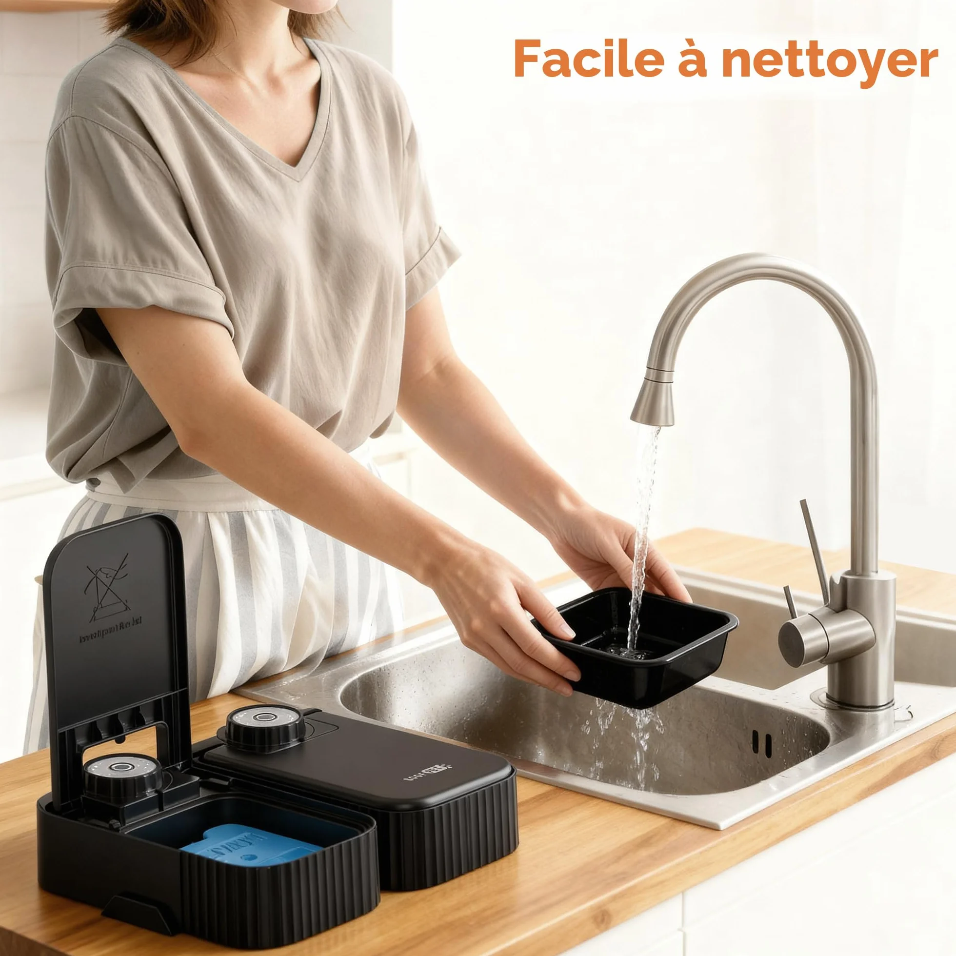 Distributeur Croquettes Chat Automatique Humide 48H Programmable sans Fil 350g par Repas Réfrigération