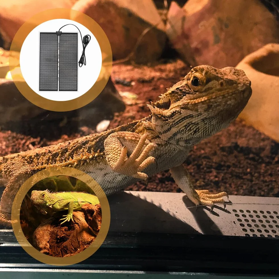 Tapis Chauffant Reptile 20W Réglable avec Contrôle de Température 42x28CM