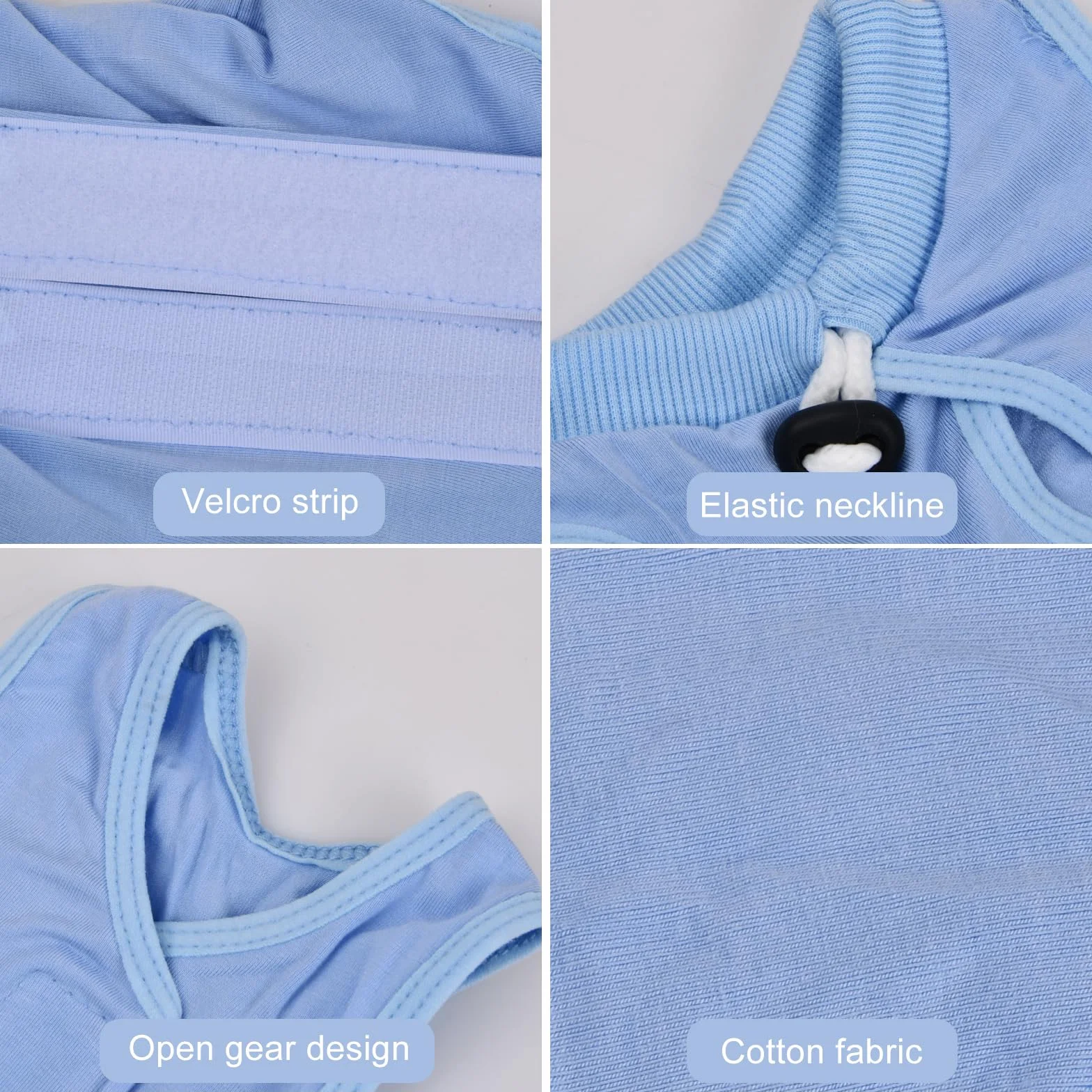 Combinaison de Récupération Anti Léchage pour Chat - Protection Plaies Abdominales (Medium, Rose)