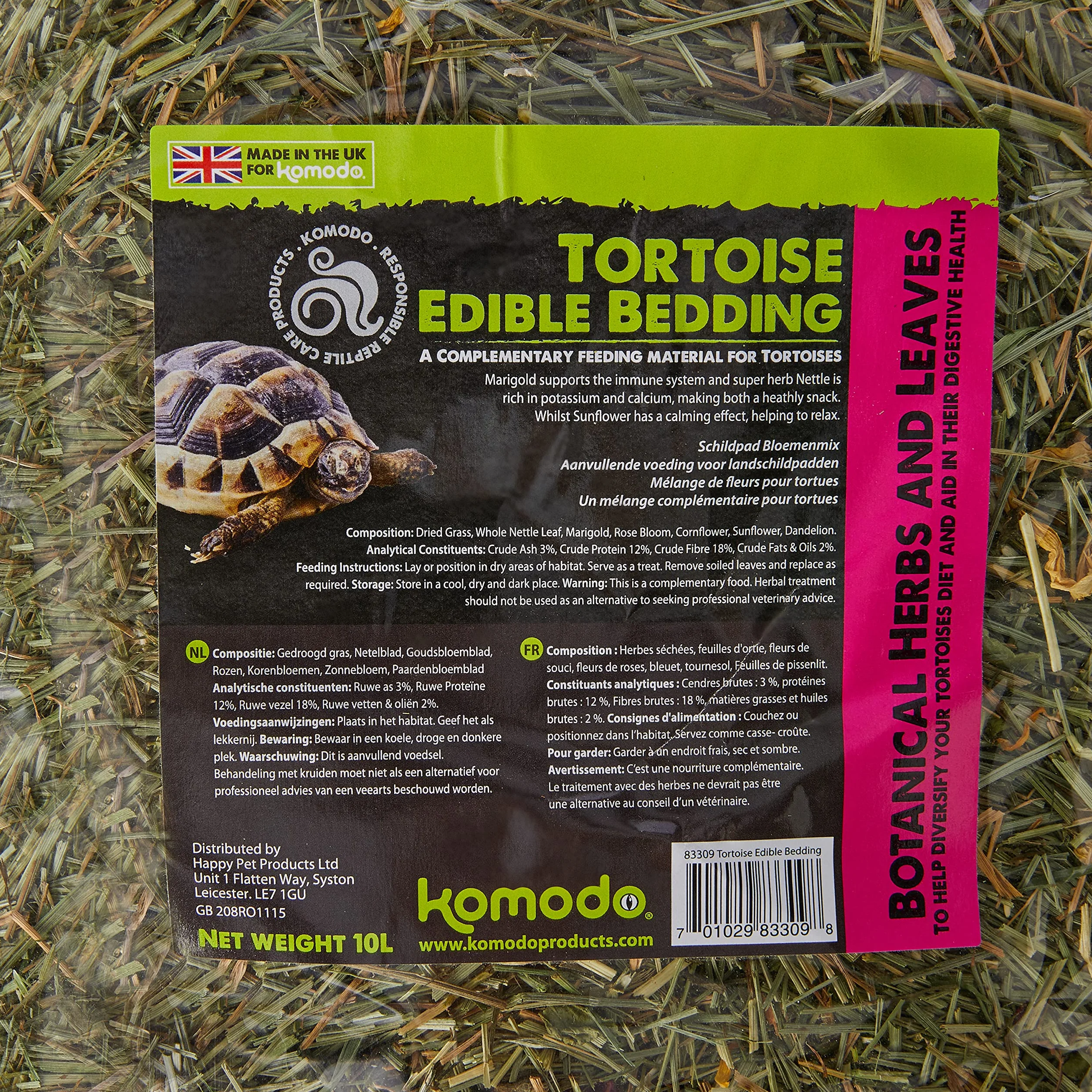 Komodo Literie Comestible Tortue 10L