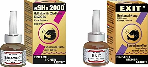 Esha 2000 + Esha Exit 20 ml set économique médicament poissons d'ornement