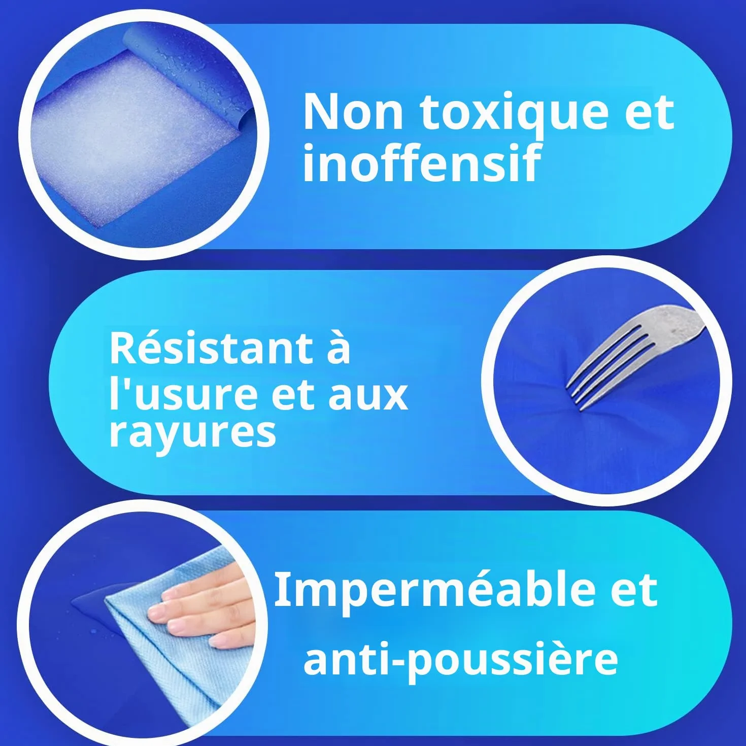 Nobleza Tapis de Refroidissement pour Chiens 65x50cm Bleu