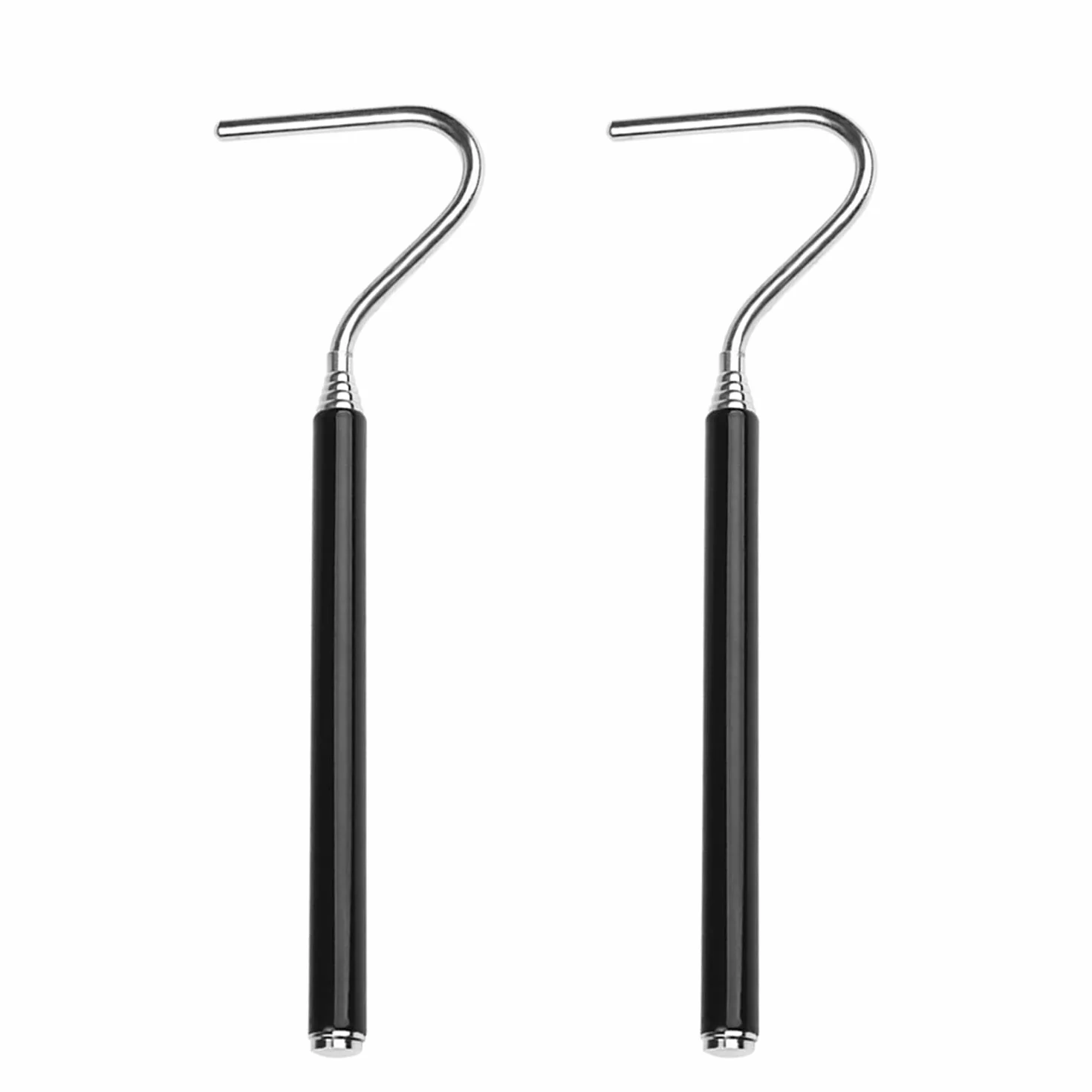 Lot de 2 crochets rétractables en acier inoxydable pour attraper les serpents