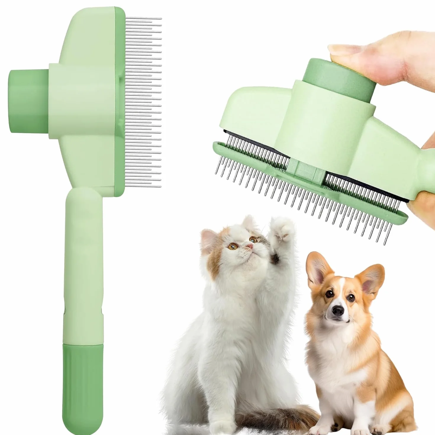 Redreo Fellblitz Brosse pour chat, peigne toilettage dents arrondies métal