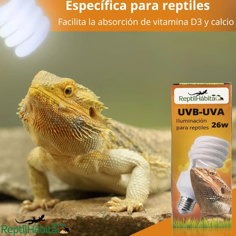 Ampoule UVB 10.0 UVA 13W E27 pour Terrarium Reptiles Tortues Pogona