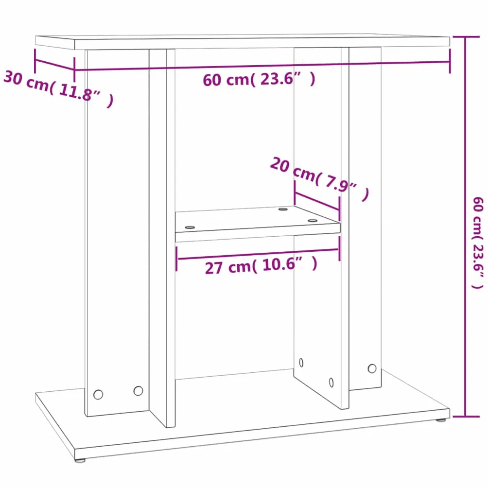 vidaXL Support pour Aquarium, Armoire 3 Niveaux, Meuble de Base avec Rangement, Noir Bois d'Ingénierie