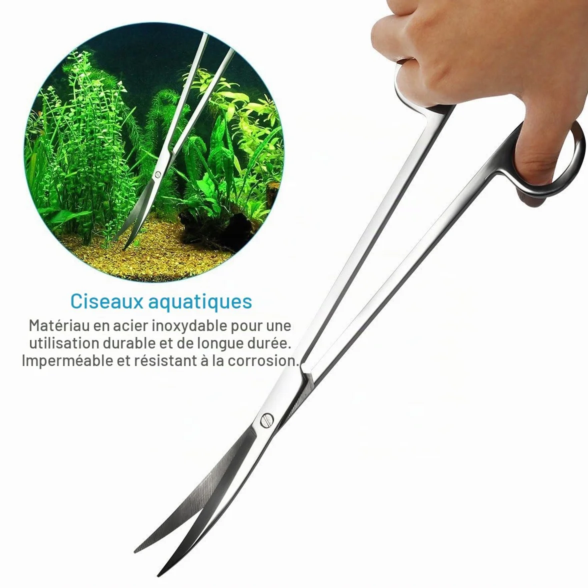 Meiso Aquarium Kit Accessoires INOX Pinces Ciseaux Outils Set Poisson