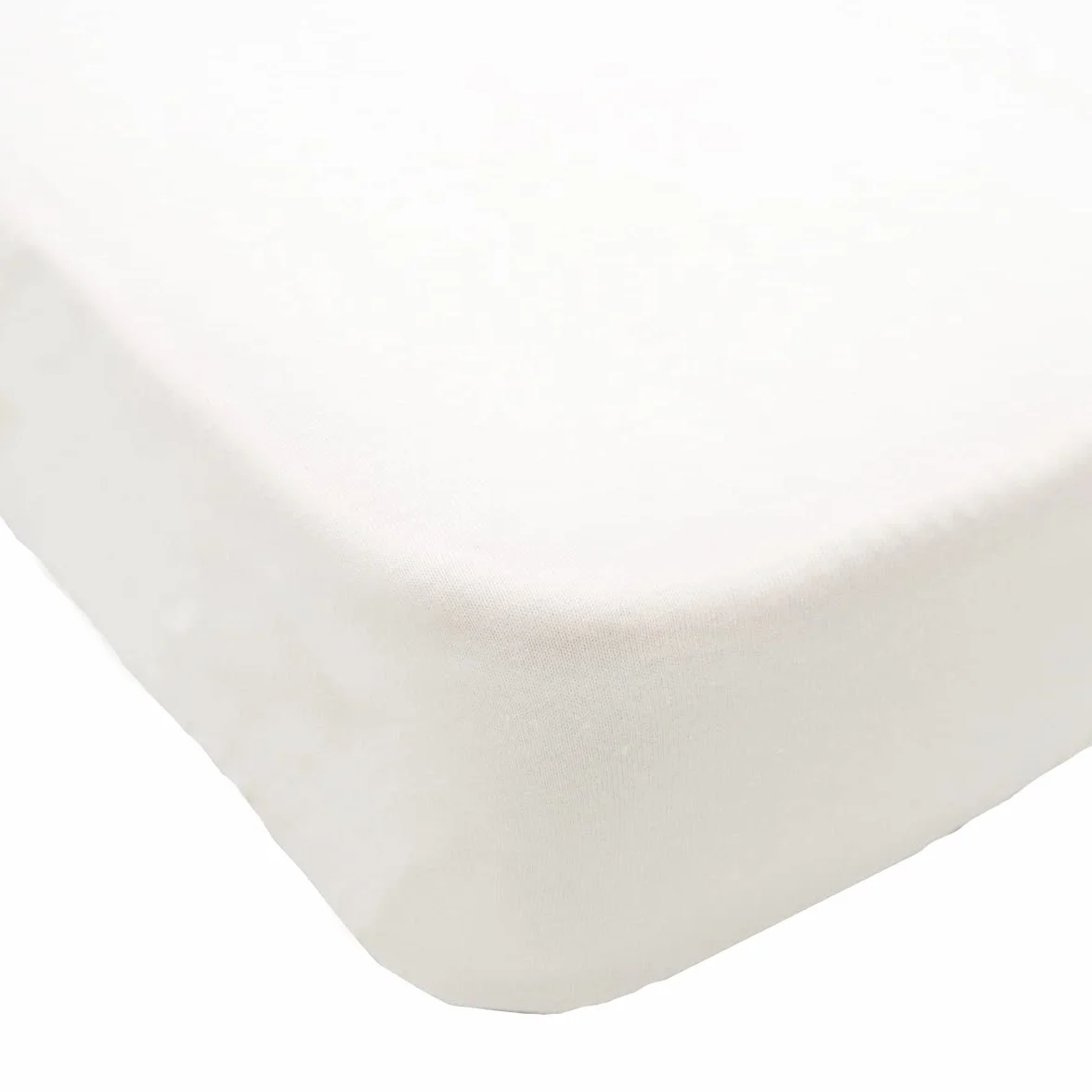 BabyCalin Lot de 2 Draps Housse Blanc/Gris 60 x 120 cm Certifié OEKO-TEX